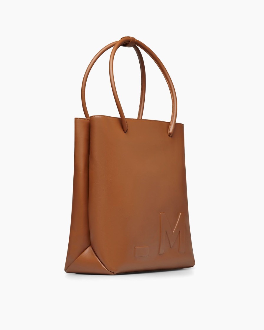 Borse E Accessori Malloni | Borsa Shopper Con Logo Marrone