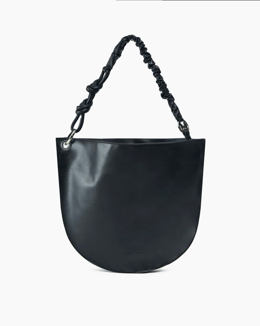 Borse E Accessori Malloni | Tote Bag Con Logo Nero