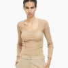 Vestiti Malloni | Maglia Maniche Lunghe Beige