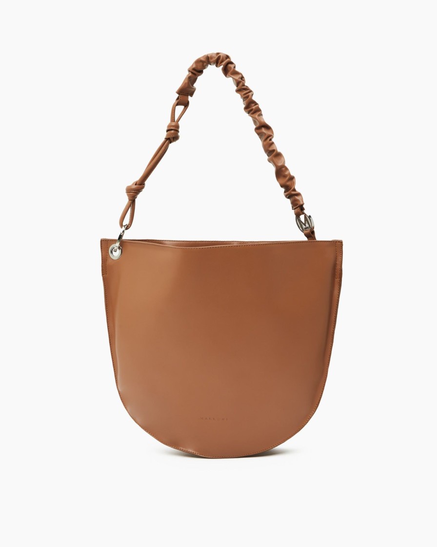 Borse E Accessori Malloni | Tote Bag Con Logo Cuoio