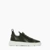 Calzature Malloni | Sneakers In Pelle Traforata Verde