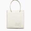 Borse E Accessori Malloni | Borsa Shopper Con Logo Bianco