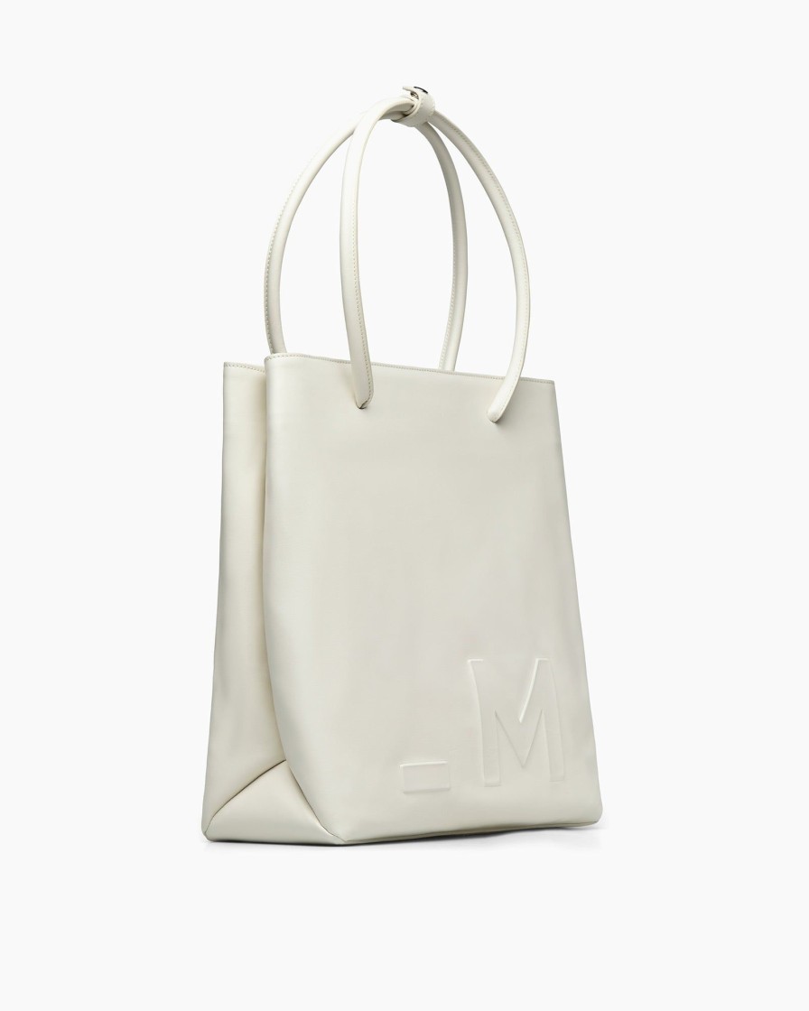 Borse E Accessori Malloni | Borsa Shopper Con Logo Bianco