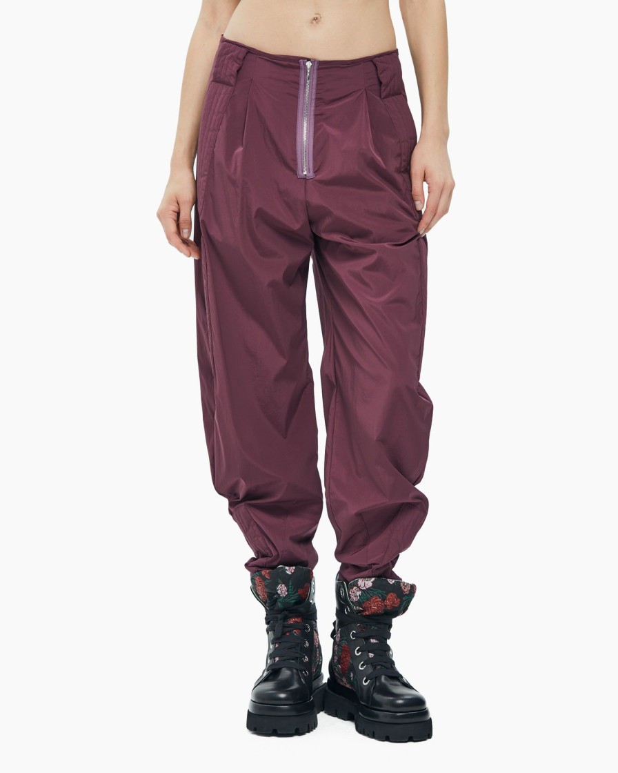 Vestiti Malloni | Pantalone Cargo Viola