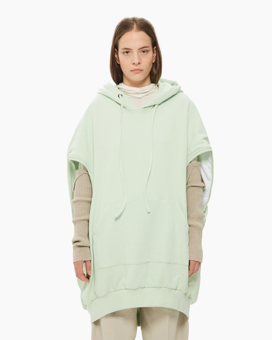 Vestiti Malloni | Felpa Smanicata Oversize Verde