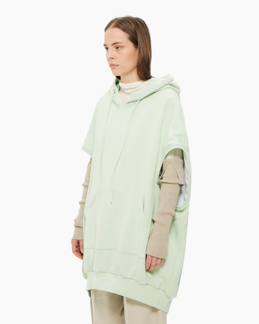 Vestiti Malloni | Felpa Smanicata Oversize Verde