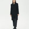 Vestiti Malloni | Cappotto Misto Lana Nero