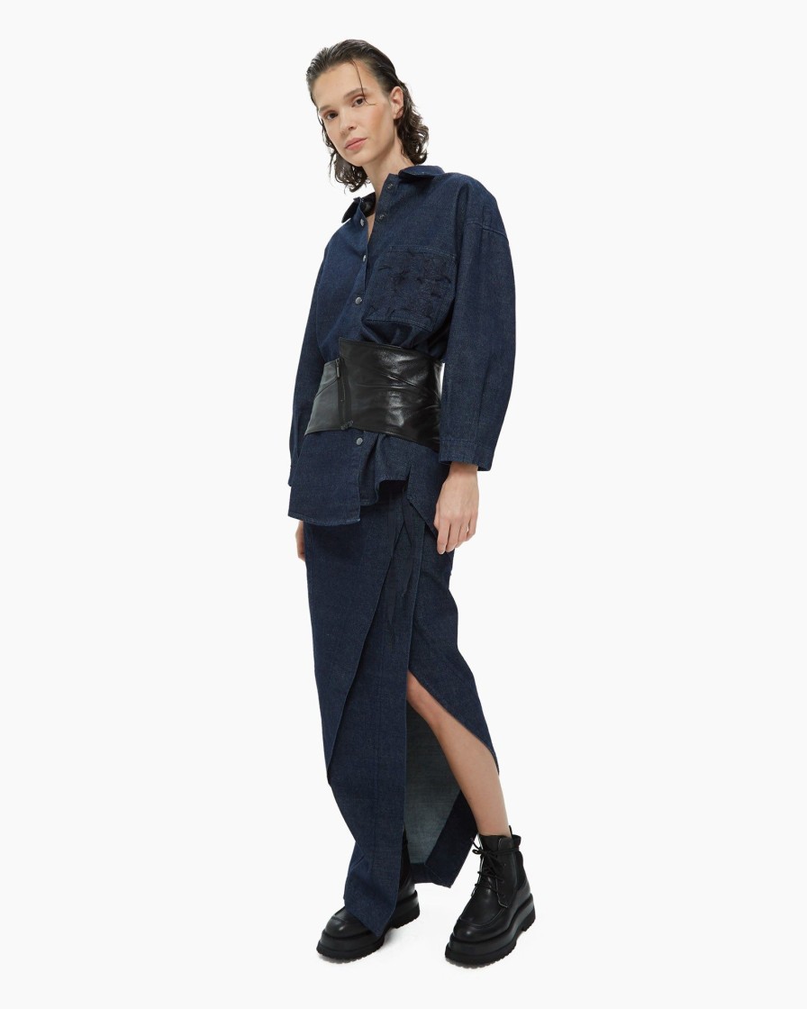 Vestiti Malloni | Camicia Oversize Blu